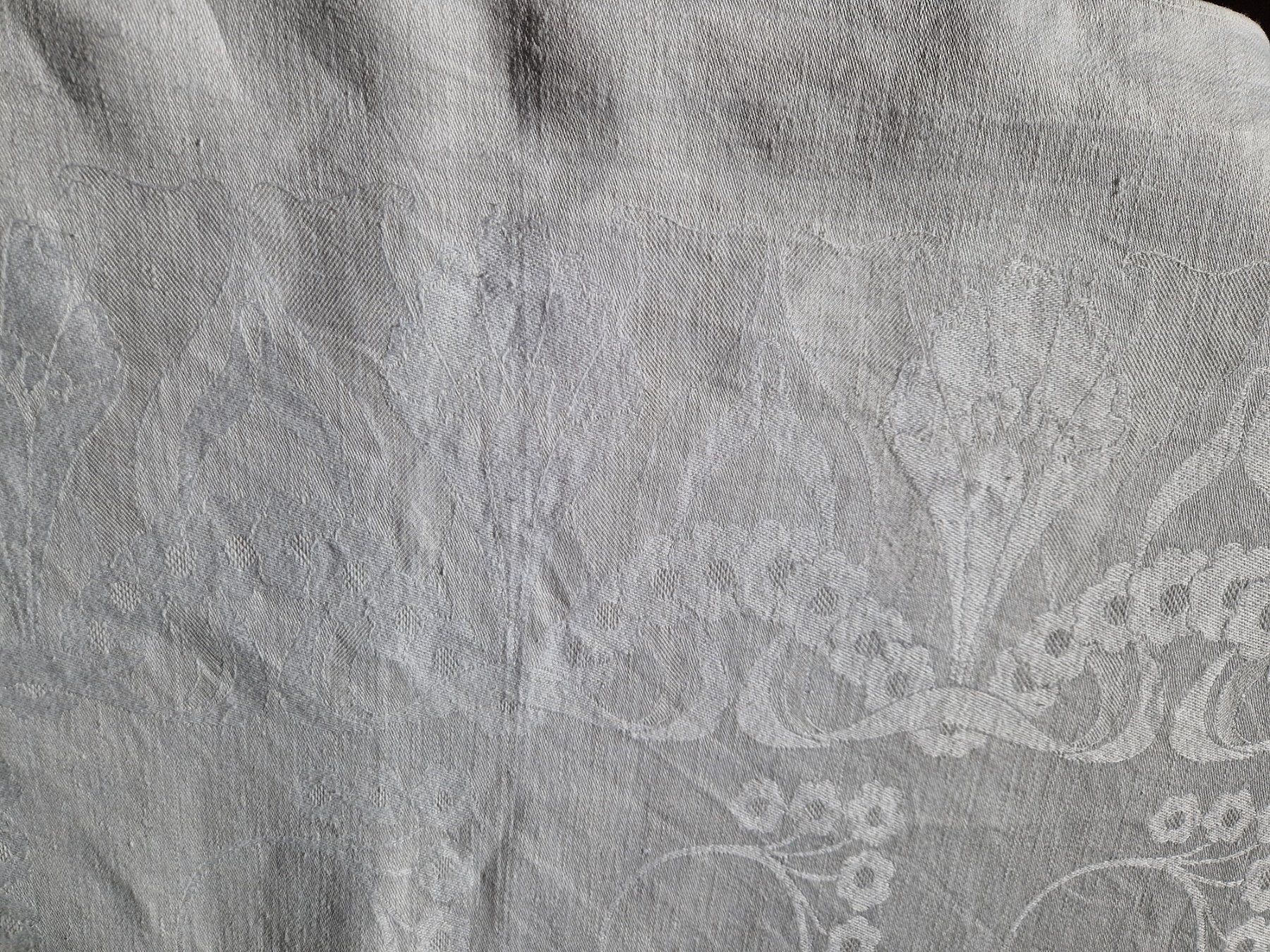 Sonstige Tischwäsche: Jugendstil Tischdecke Leinendamast 146x194cm – Gebraucht aus Bern von Antikbatik 3