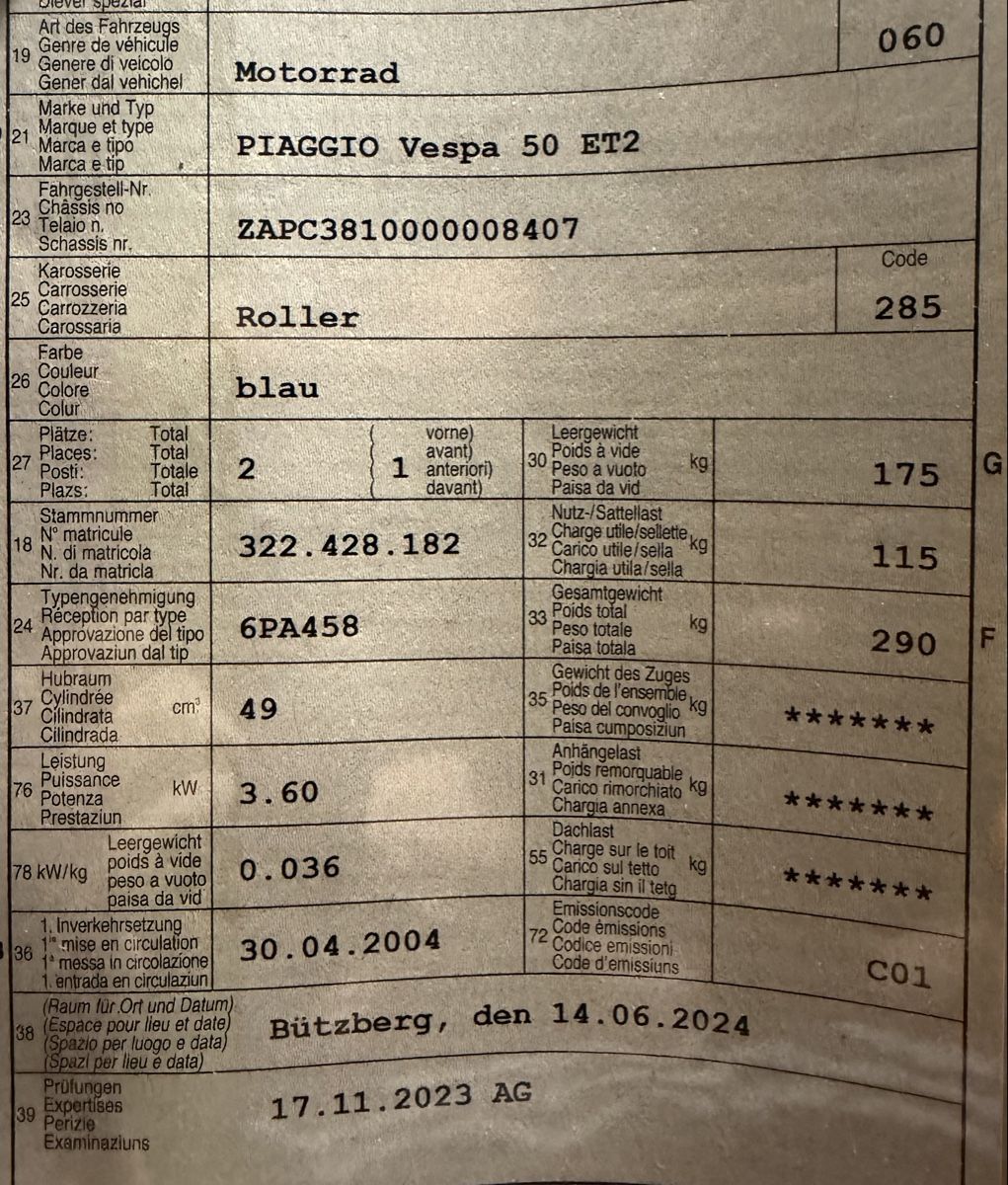 Vespa Scooters: Piaggio Vespa ET2 – D'occasion à niederönz par siciliano_88 3