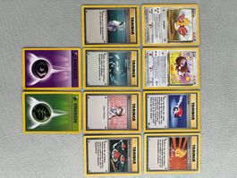 Pokémon Vintage Lot 10x Deutsch – Base Set & Jungle