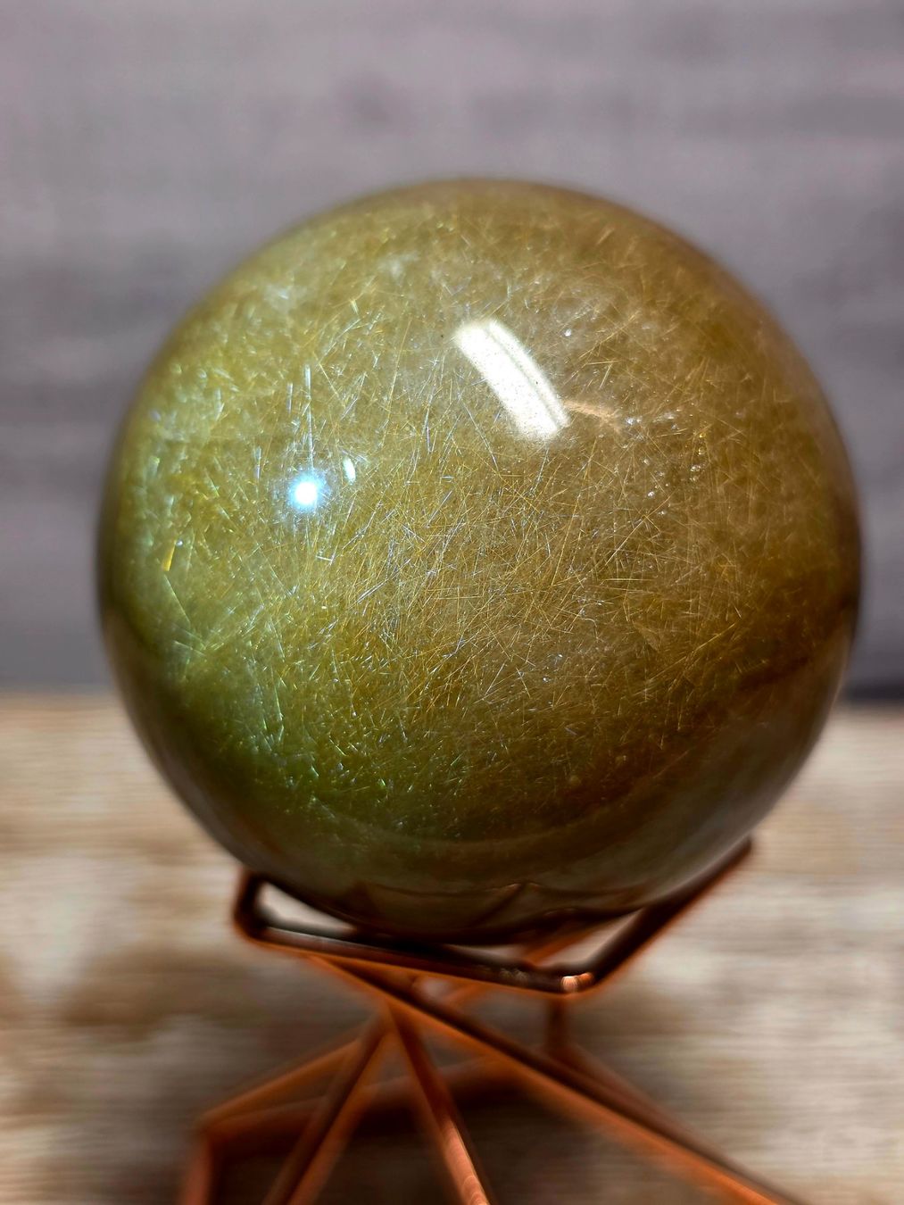 Minerali & Pietre curative: Goldrutil Kugel 50mm  168g – Nuovo e nell'imballaggio originale da Matzingen venduto da Shay_Crystalz 1