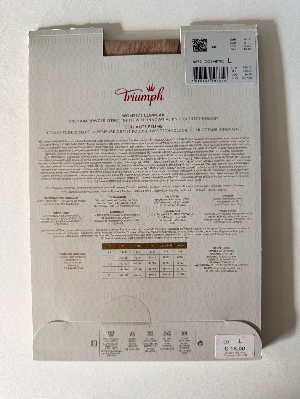 Calze & Collant: TRIUMPH, Strumpfhose BODY MAKE-UP, Gr. L, Farbe Hellbraun – Nuovo e nell'imballaggio originale da Rudolfstetten venduto da gst_g7xl 1