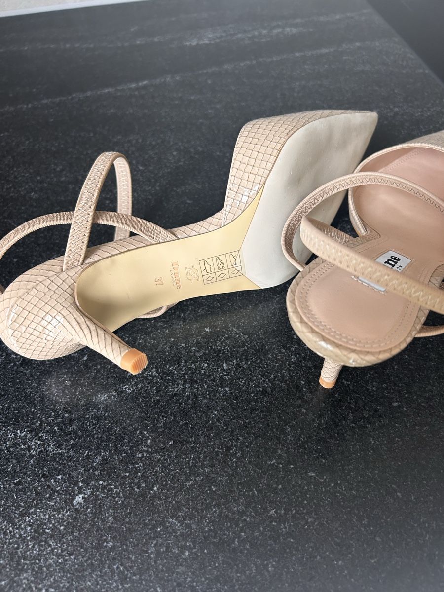 Dune London Damenschuhe: Sling-Pumps beige Schlangenoptik – Gebraucht aus Allschwil von pin_8m59 3