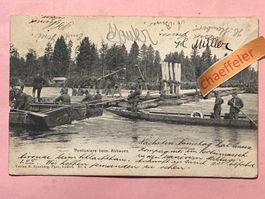 1906 Pontoniere beim Abbau   gest. in Aarau