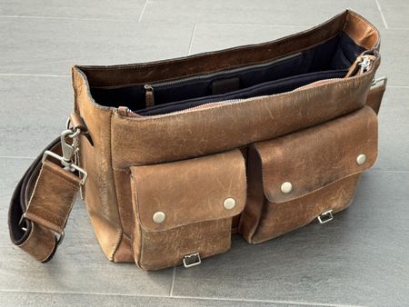 Bull & Hunt Laptoptasche Leder braun Umhängetasche Herren