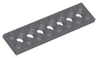 Lego 13 x Lochplatten 2x8 (3738)dunkelgrau
