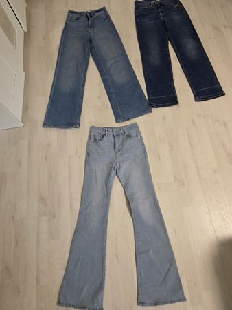 Drei Damen Jeans Hosen Blau Set in gutem Zustand, Gr.36