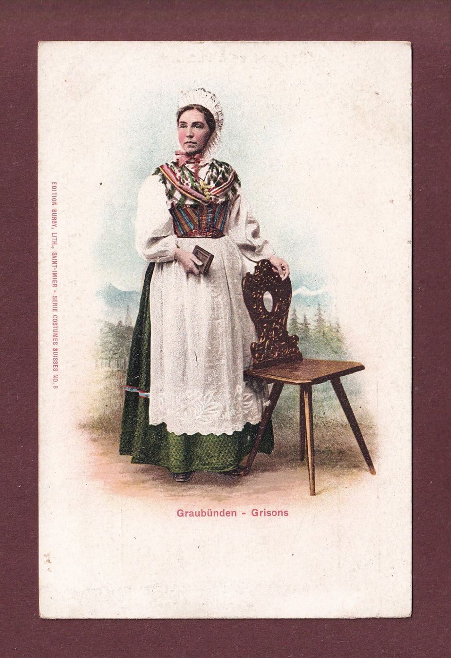 Ansichtskarten: GRAUBÜNDEN - Tracht – Gebraucht aus Pully von nicecards