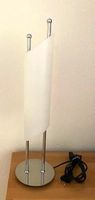 Tischlampe Tischleuchte Chrom glänzend mit Glaslampenschirm