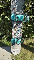 Snowboard Nitro mit Bindung Farbe Türkis gebraucht