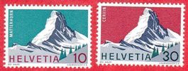 1965   2 Retuschen bei  10Rp. + 30Rp.Marke  ** Postfrisch **