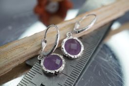 Amethyst   Facett    Ohrhänger 925   Silber Sehr Schön