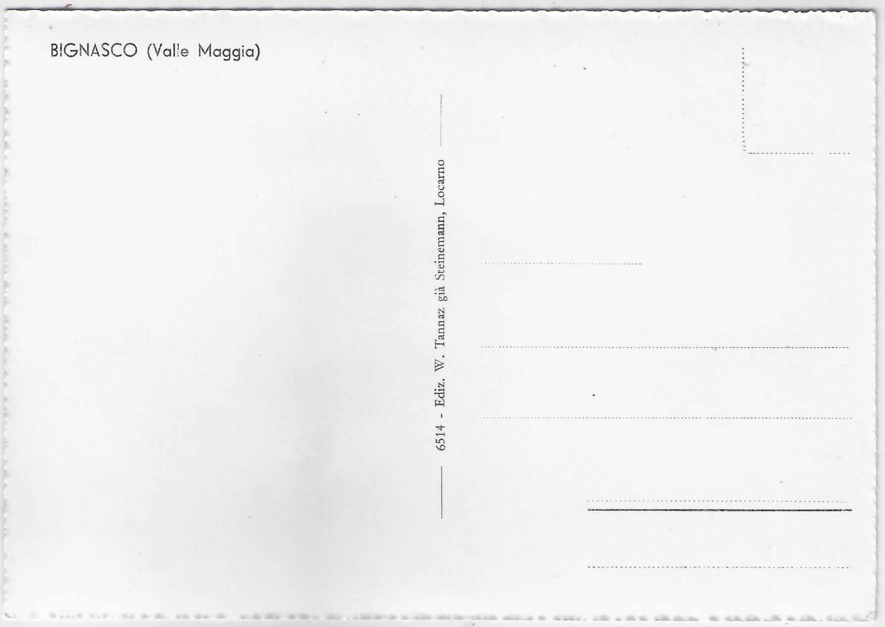 Cartoline postali: Bignasco - Valle Maggia – Usato da Ettingen venduto da Kartenplanet 1