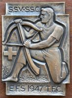 Grosses Emblem / Medaille Schützenfest 1947 9.8 x 13.3 cm