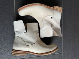 Felmini zarte Leder Stiefelchen in Creme im besten Zustand