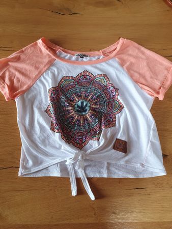 Kaotiko Crop-Top Mandala Gr. S Sommerliches Shirt Boho