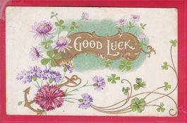 PRÄGEKARTE, GOOD LUCK, 22.12.1909