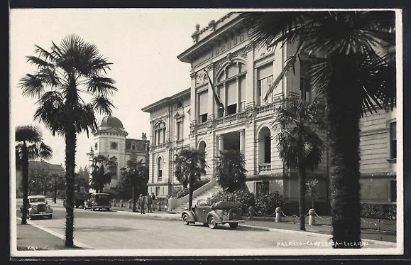 Cartoline postali: AK Locarno, Palazzo-Confernza – Usato da Berlin venduto da bartko-reher