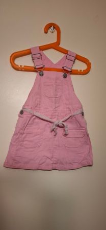 Robe /salopette bébé, jean rose, taille 92