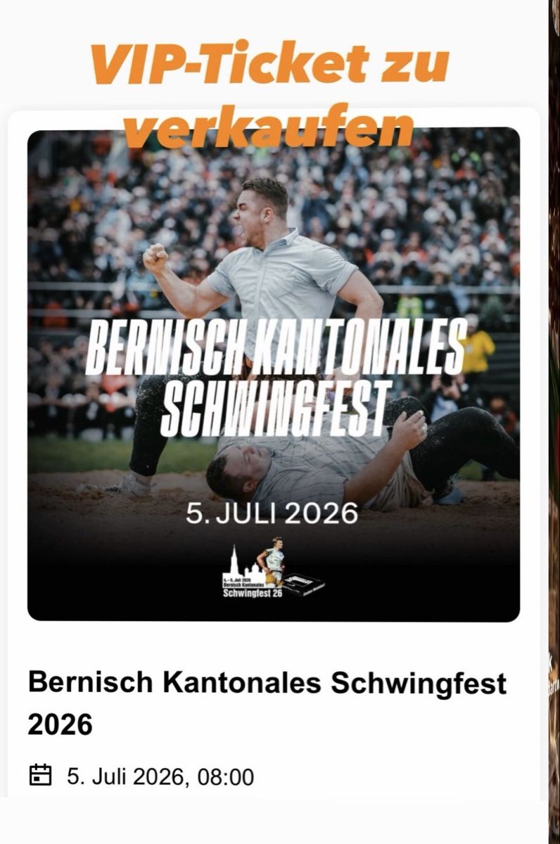 Biglietti: VIP-Ticket Champions Lounge Schwingfest Bern – Nuovo (secondo la descrizione) da Brügg BE venduto da wys_cq25