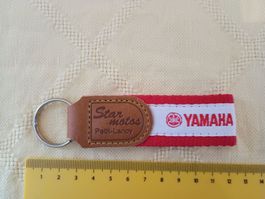 Schlüsselanhänger YAMAHA, Leder-Stoff, ca. 12 cm