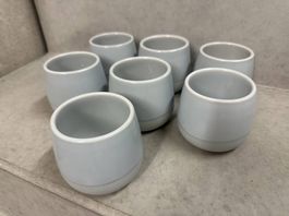 1x Ceramic pot mini gray 7cm IKEA 🩶 Mini Topf Keramik grau