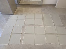 6er Set Stoffservietten, Sommerlich, neuwertig, Beige