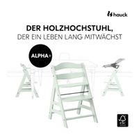 Hauck Alpha Hochstuhl, Tisch, Sitzkissen & Laufrad