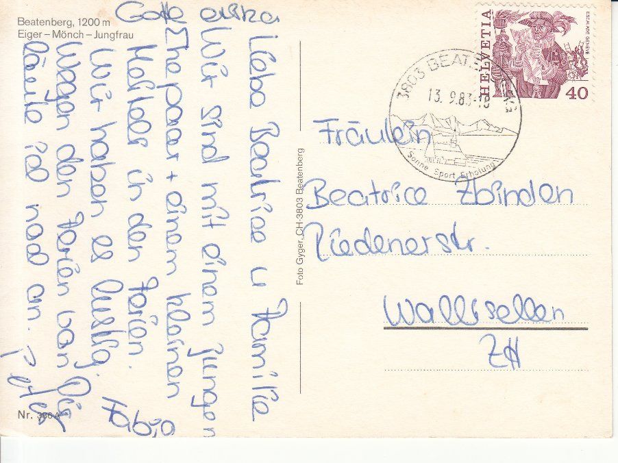 Cartes postales: Beatenberg 1983 – D'occasion à Bürglen TG par StampGraf 1