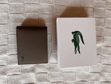 Lacoste Portemonnaie Leder braun mit Box neu