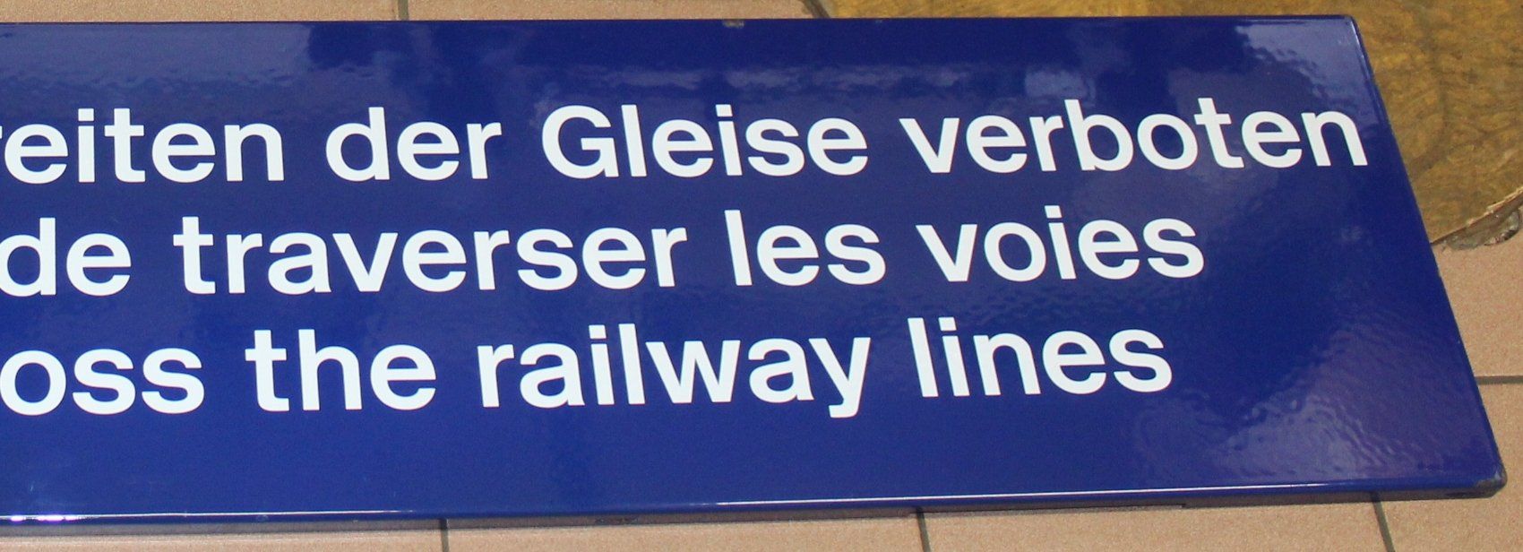 SBB/CFF/FFS Ecriteaux: SBB Verbotstafel Emailschild – D'occasion à Lüchingen par Aw67 2