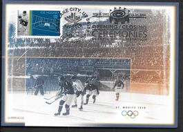 USA Maximumkarte Eishockey Salt Lake City 8.2.2002