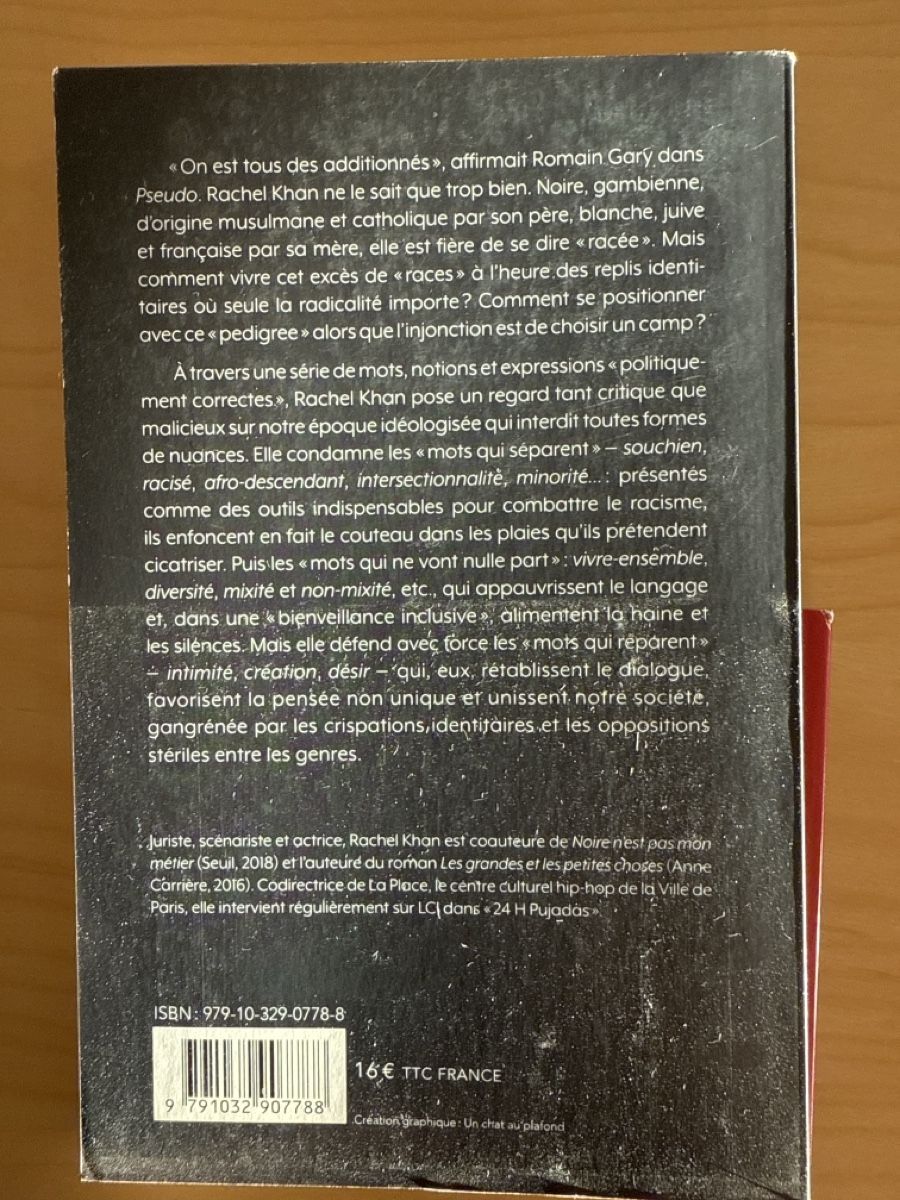 Libri: Rachel Khan Racée Buch livre – Usato da Zürich venduto da Hugsy30 1