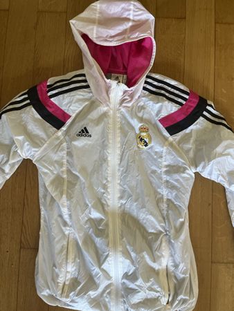 Adidas Real Madrid Windbreaker weiss pink Grösse M