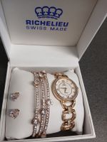 RICHELIEU SWISS MADE Set, Damenuhr, Armband und Ohrstecker.