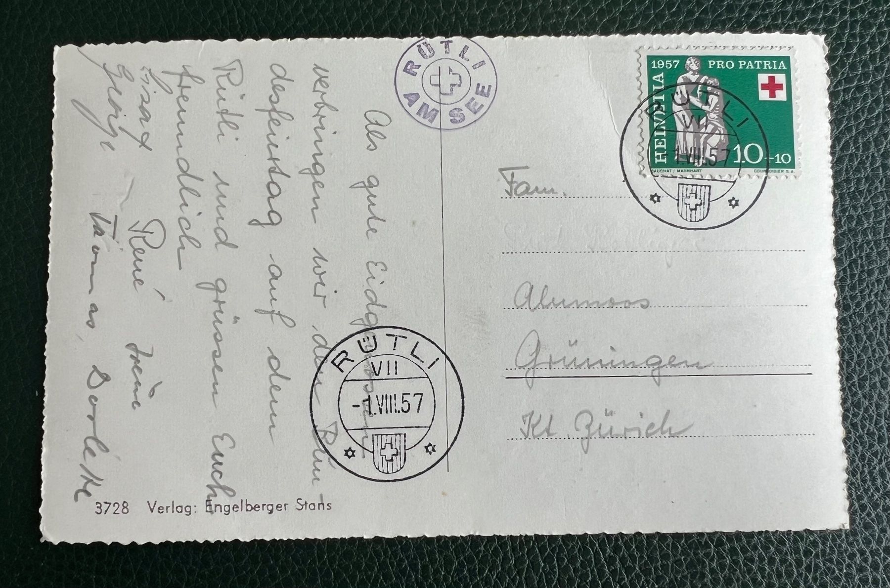 Cartoline postali: Postkarte Rütli UR – Usato da Grueningen venduto da ant_qb8l 1
