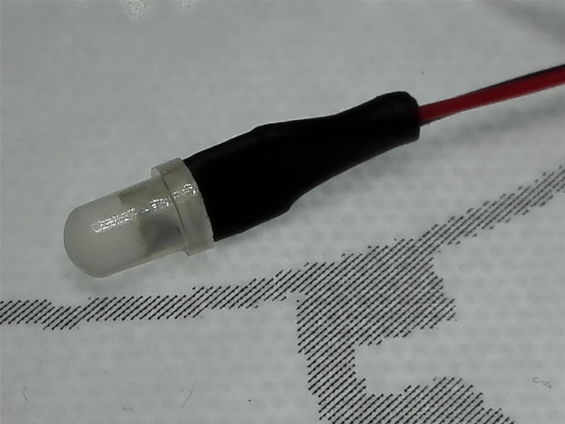 Elektronikbauteile: LED 3mm, diffus kaltweiss, verkabelt 12V – Neu (gemäss Beschreibung) aus Luzern von Salefactory 2