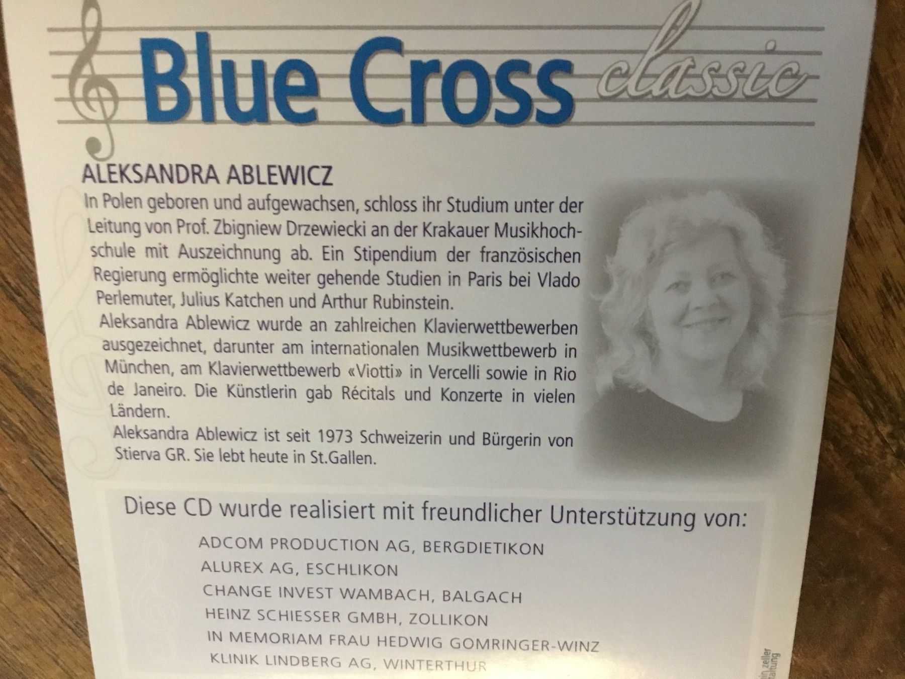 CD: Klassik CD: Aleksandra Ablewicz - Klavierkonzert – Usato da Thierachern venduto da sweden08 1