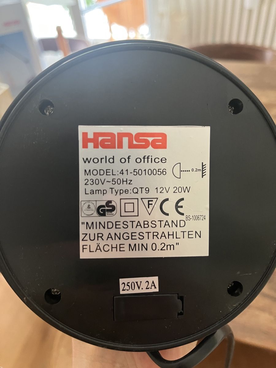 Lampes: Hansa Space desk lamp black NEW – Neuf avec emballage d'origine à Zürich par Ccascelli 5