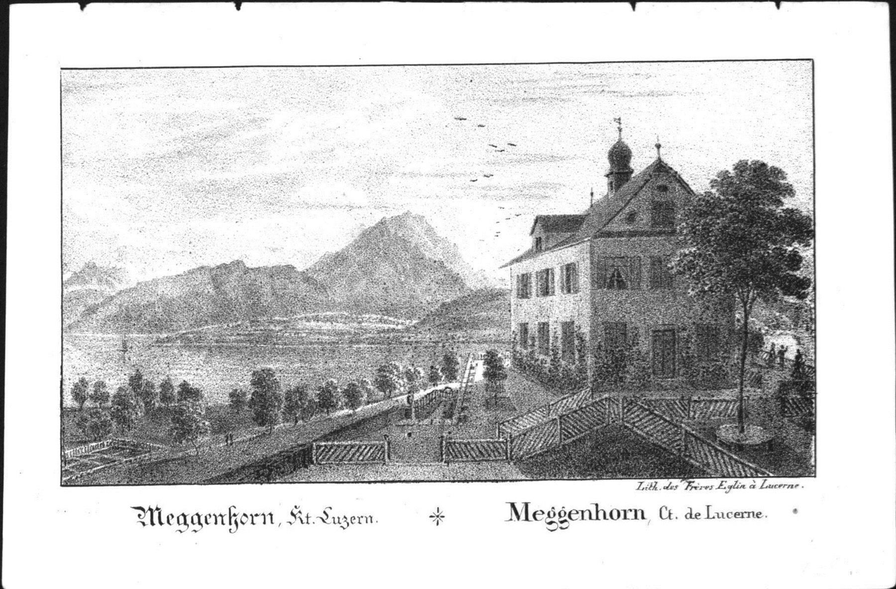 Incisioni: Meggenhorn Lithographie 1837 – Usato da Rafz venduto da Helvet32