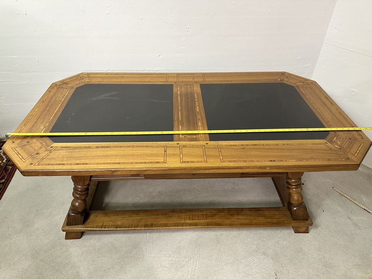 Tables: Rustikaler Salontisch mit Schublade & Steinplatte, massiv – D'occasion à Schindellegi par dan_vw5p 2
