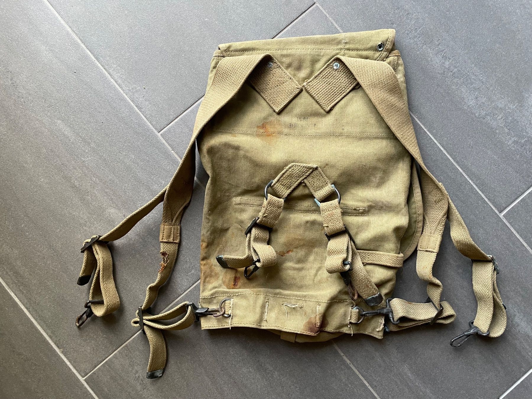 US Army Uniformi: Original WW2 us Army havresack 1941 – Usato da Oberbütschel venduto da Woodie2005 1