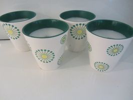 4 Kerzengläser gefüllt, ca. 8.5 cm