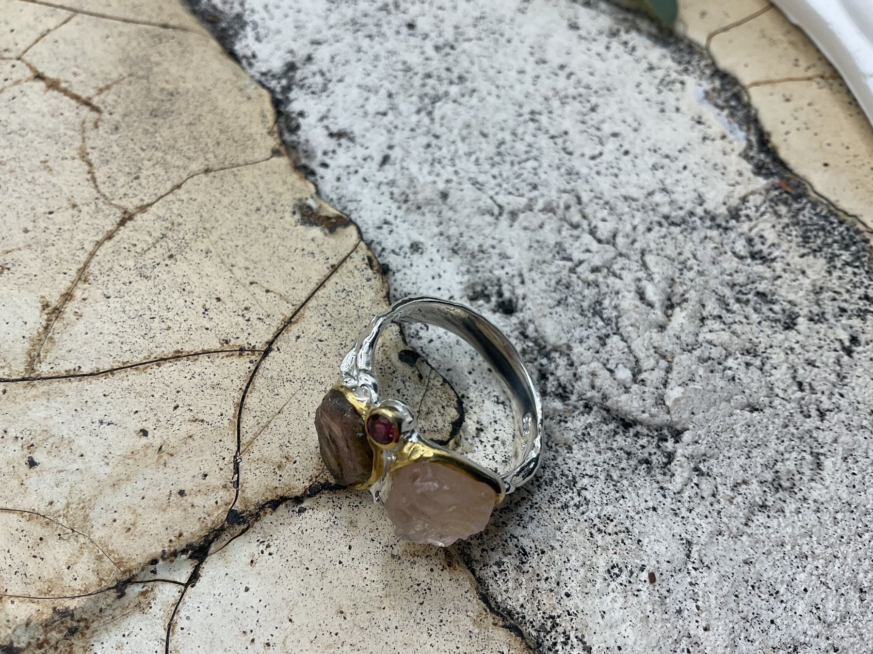 Ringe: Silberring mit rohen Turmalinen, Gr.56 oder 8 – Neu (gemäss Beschreibung) aus Luzern von S.Kern01 4