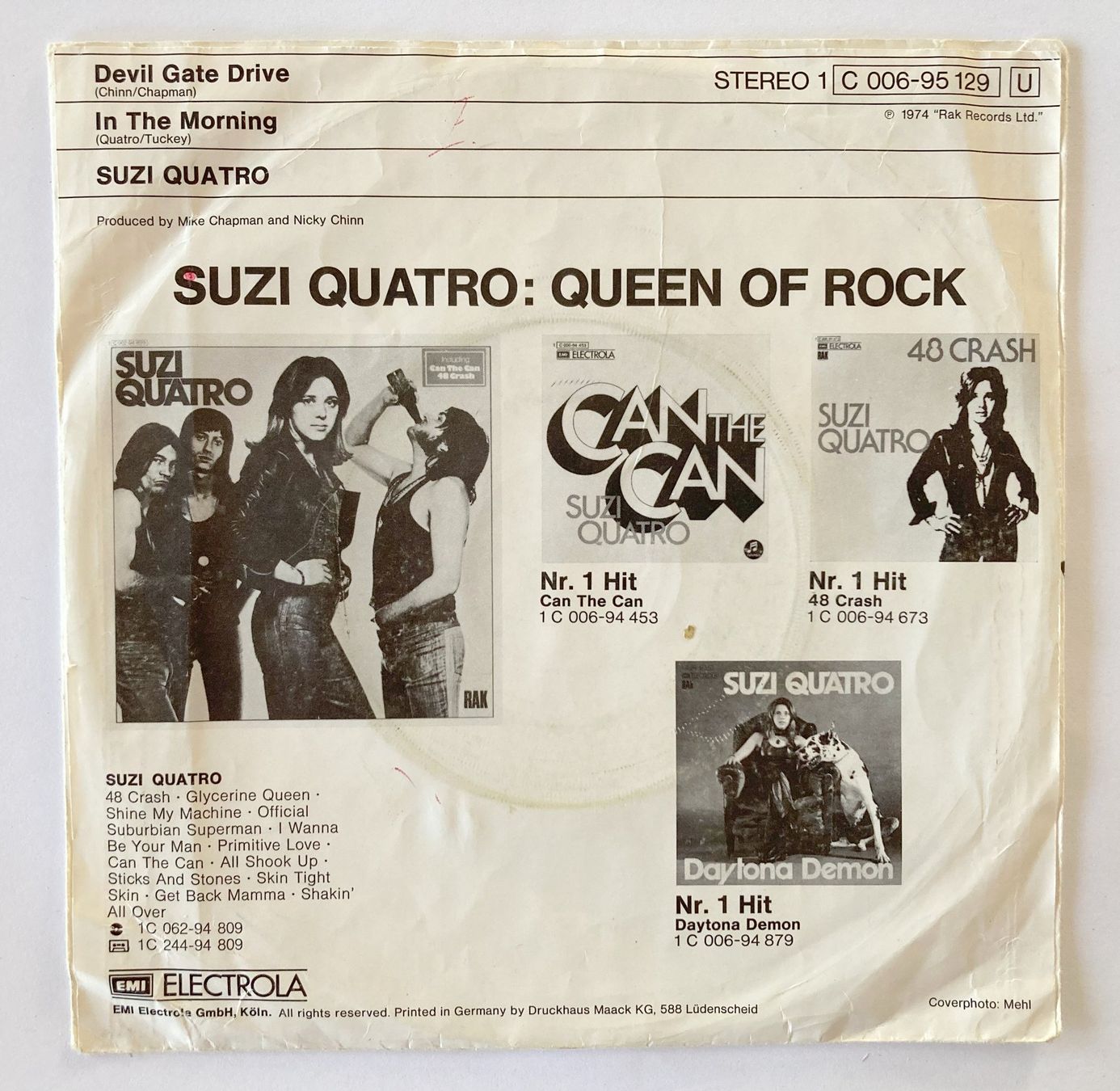 Vinyles: SUZI QUATRO - DEVIL GATE DRIVE – D'occasion à Bottens par hotter-than-hell 1