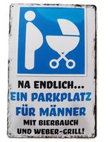 Parkplatz für Männer  - Blechschild  (neu/OVP)