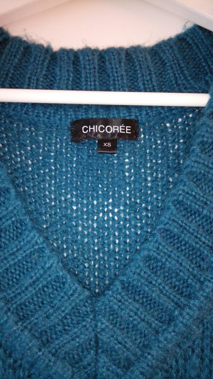 Blaues Strickkleid XS von Chicorée 2