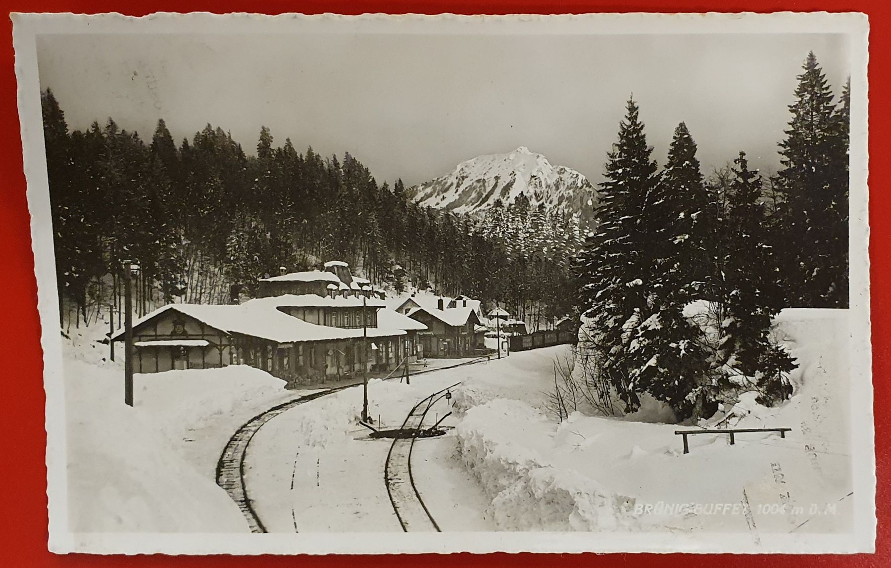Cartoline postali: Brünig  - Bahnhof, Buffet 1964 - Mit Bahnpoststempel – Usato da Kreuzlingen venduto da Rschweiz1