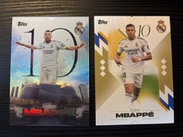 Kylian Mbappé Real Madrid – 2x Topps Cards Set (Foil / Holo 