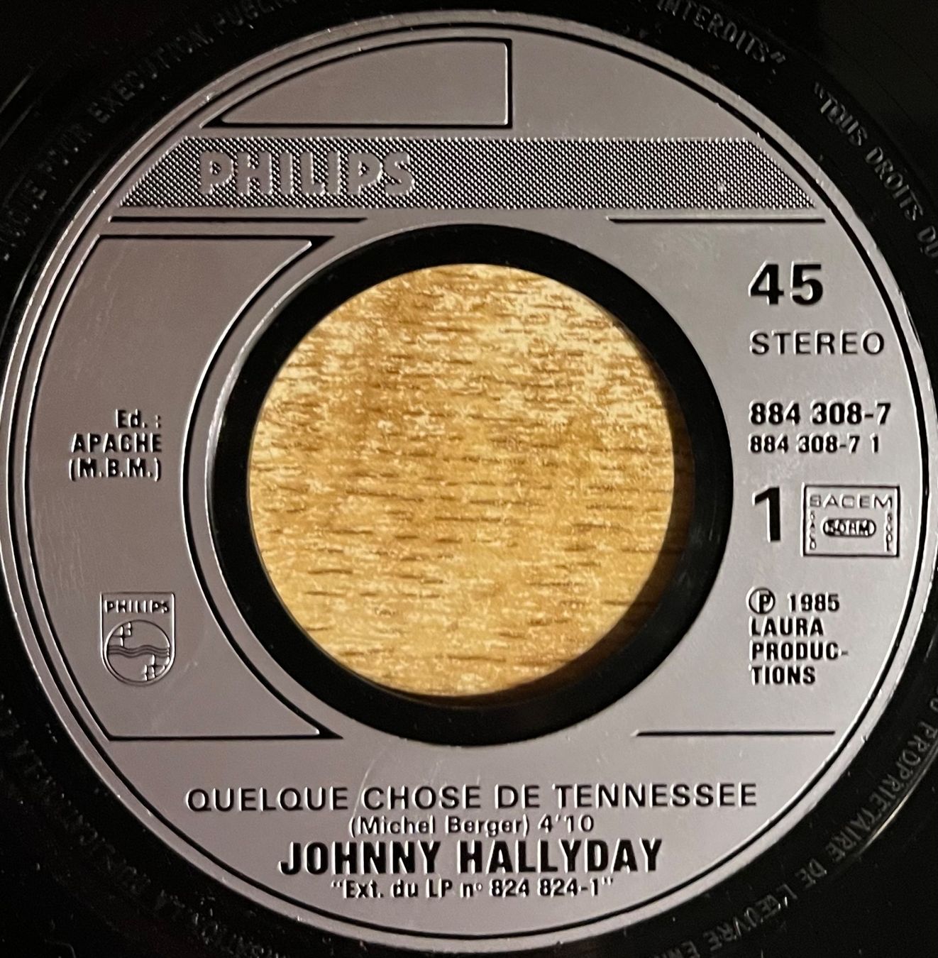 Dischi in vinile: JOHNNY HALLYDAY - QUELQUE CHOSE DE TENNESSEE – Usato da Bussigny venduto da vinyl-pas-cher 2