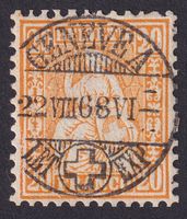 Nr. 32 mit perfektem Vollstempel GENEVE GE